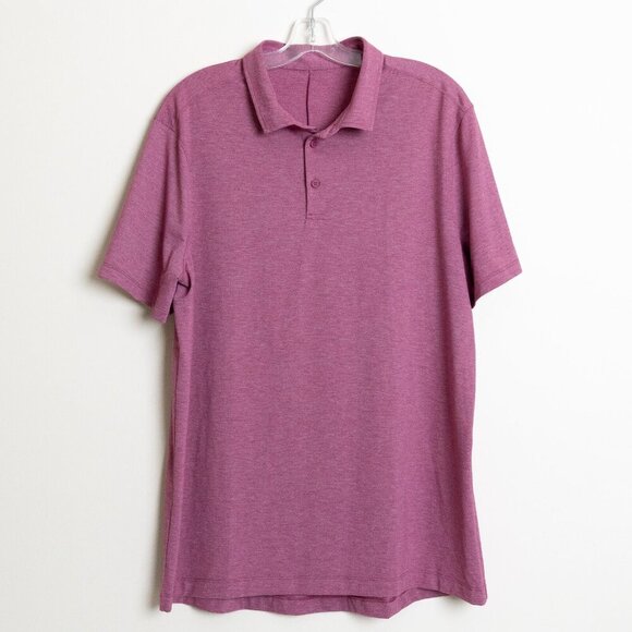 Lululemon Evolution Polo Short Sleeve  Performance Mauve Pink XL - Picture 1 of 9